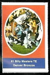 1972 Sunoco Stamps      175     Billy Masters